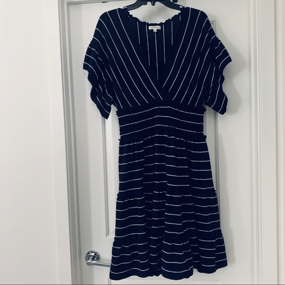 Max studio midi navy blue dress